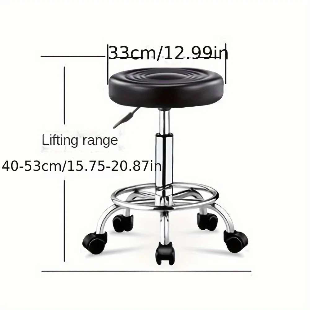 Adjustable height roller stool - comfortable hair salon chair for beauticians, spas and beauty services - Image 4