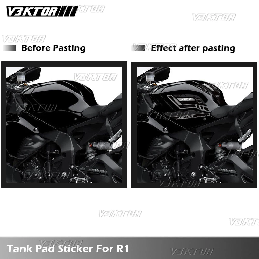 R1 Fuel Tank Sticker Oil Gas Cap 3D Decal Cover Protector Waterproof For R1 YZF-R1 yzf r1 yzf r1m 2015-2023