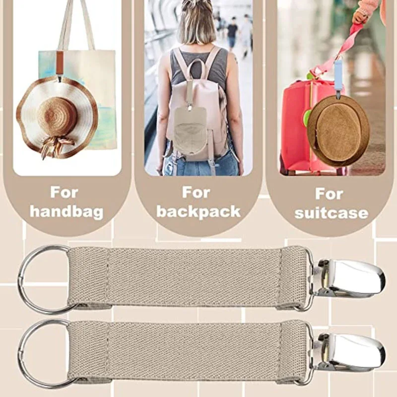 Elastic Hat Clip on Bag Hat Holder for Travel Hat Keeper Clip Outdoor Camping Hiking Multifunctional Duck Clip for Adult Kids