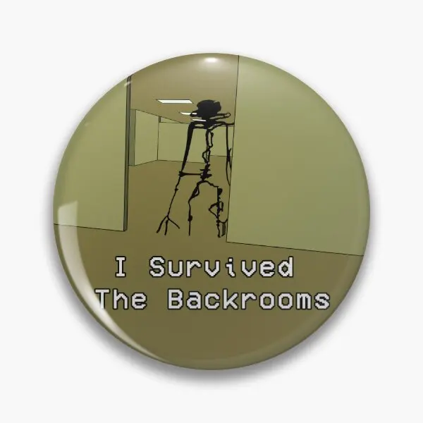 I Survived The Backrooms  Soft Button Pin Jewelry Cartoon Gift Lover Brooch Hat Collar Lapel Pin Badge Metal Fashion Creative