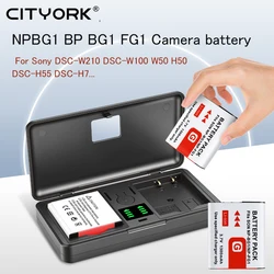 NP-BG1 NP BG1 Battery For Sony DSC-W210 DSC-W100 W50 H50 DSC-H55 DSC-H7 H3 H9 H10 NP-FG1 NP FG1 Lithium Ion Battery With Charger