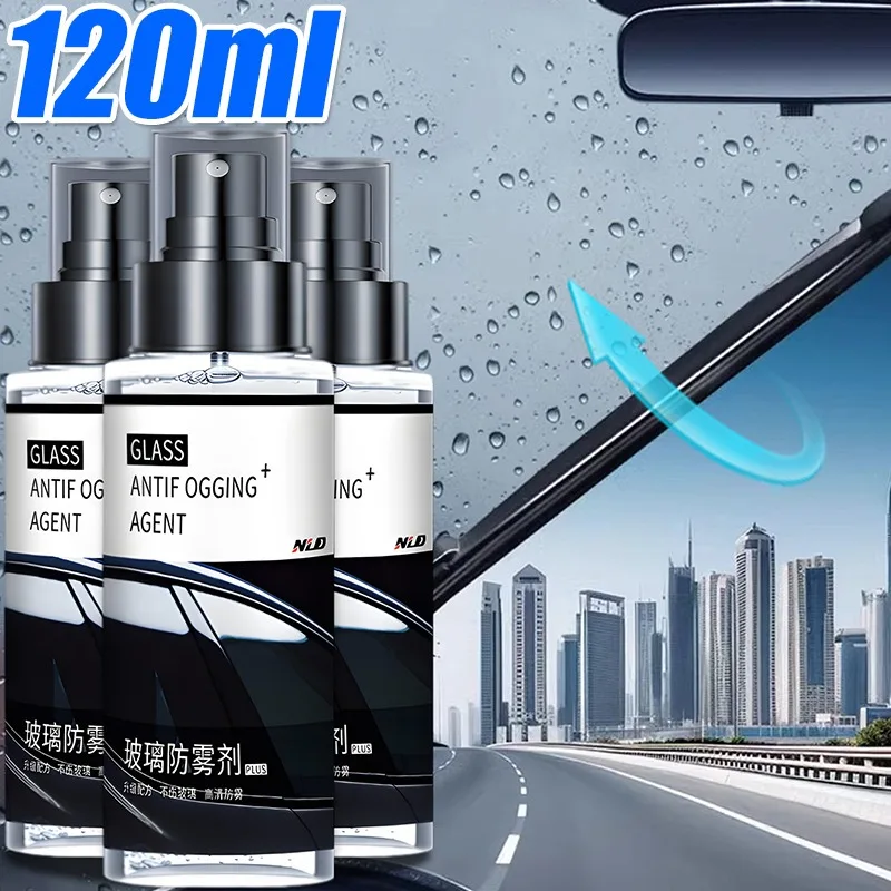 120ml Car Glass Anti-Fogging Agent Winter Windshield Anti-Fogging Spray Helmet Lenses Quick Defogging Tools Auto Accessories