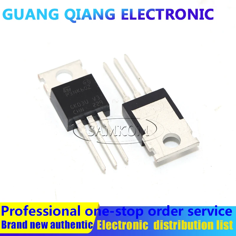 1PCS STP3NK60Z MOSFET N-CH 600V 2.4A TO220AB