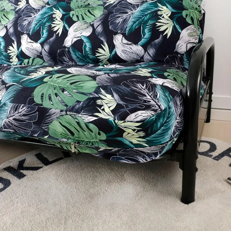 

Full Size 3 Side Zipper Premium Velvet Rich Opulent Color Tropical Green Navy Mixed Futon Cover Sofa Daybed Couch Mattress Slipc