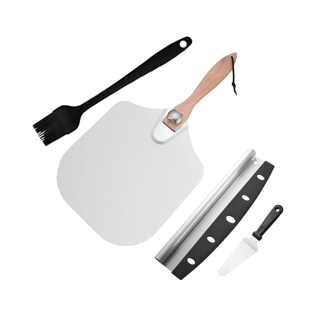 4pieces Rust Proof Pizza Set With Non-Stick Coating For Baking Easy To Clean Pizza Bread Tools