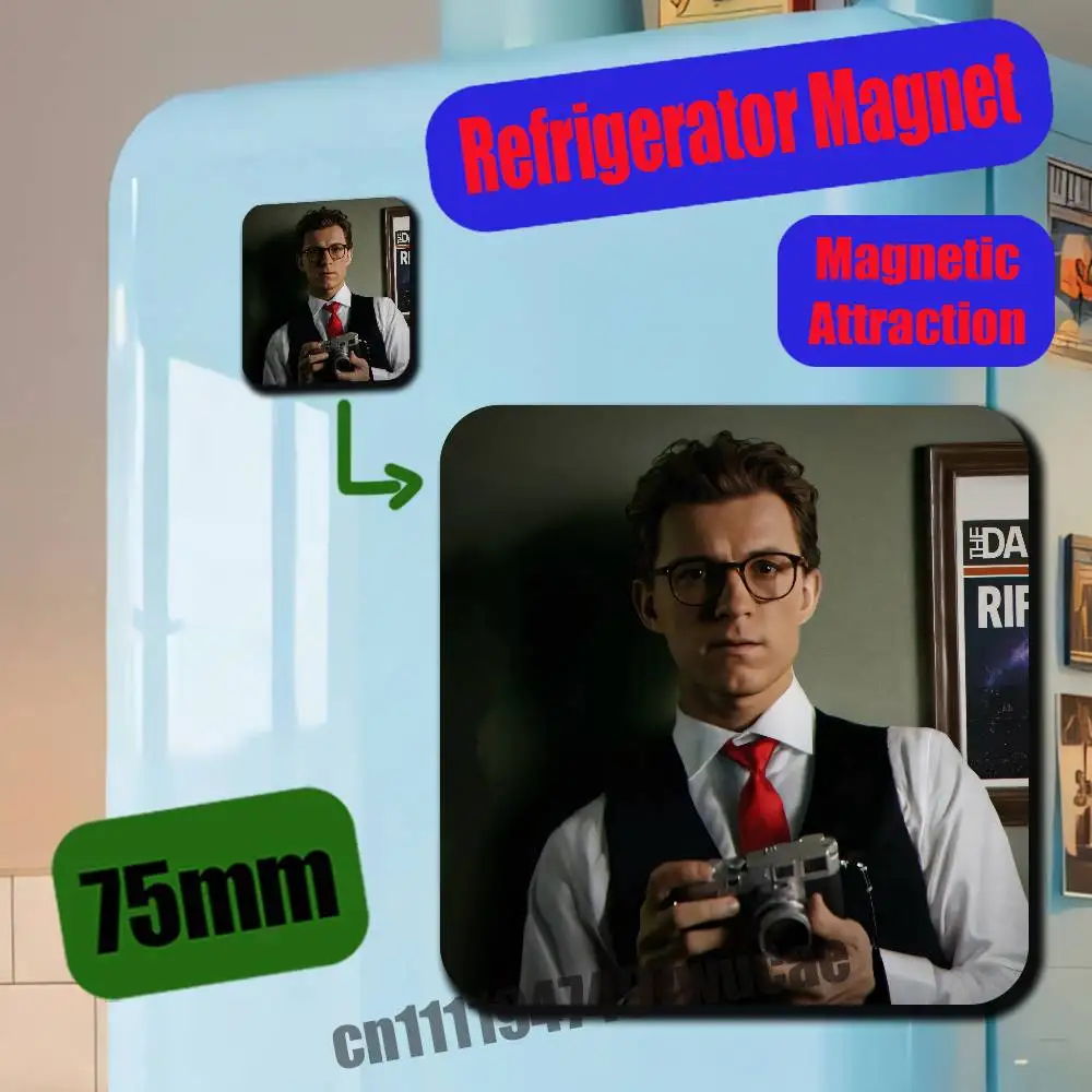 Freezer Metal Cabinet Custom For Tom Holland Actor Refrigerator Magnetic Card Case Fridge Magnets