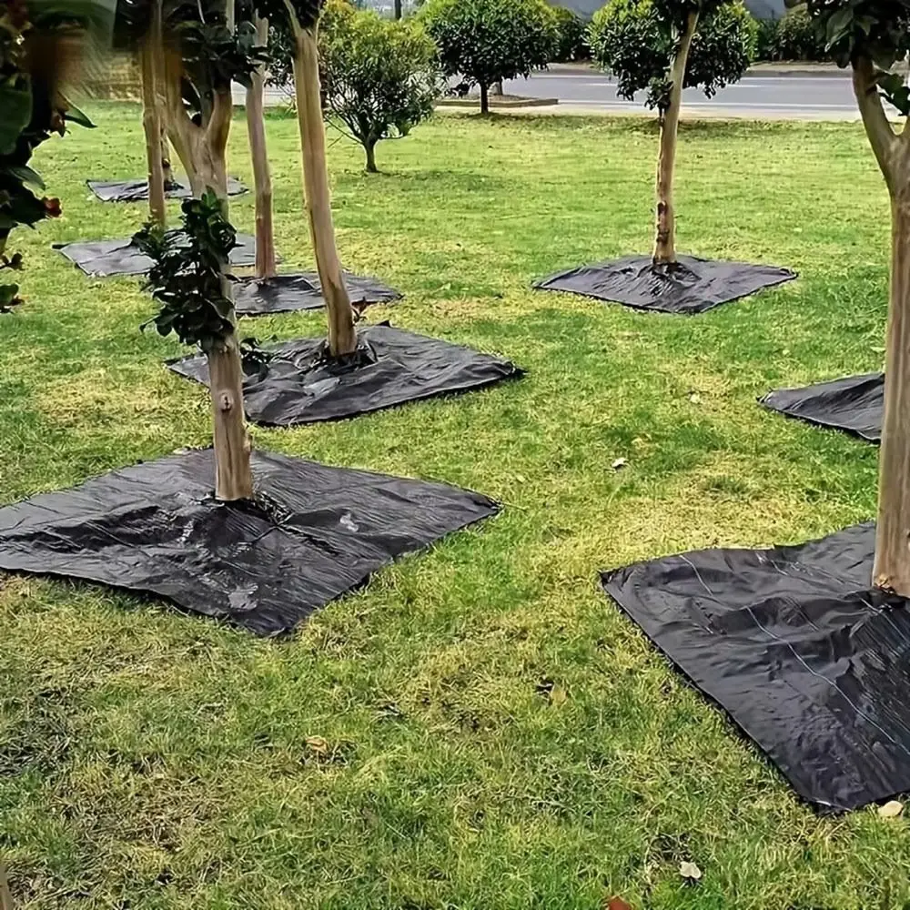 New Reusable Weed Control Fabric Water-permeabl with Holes Tree Mat Grassland Plastic Film - view 5