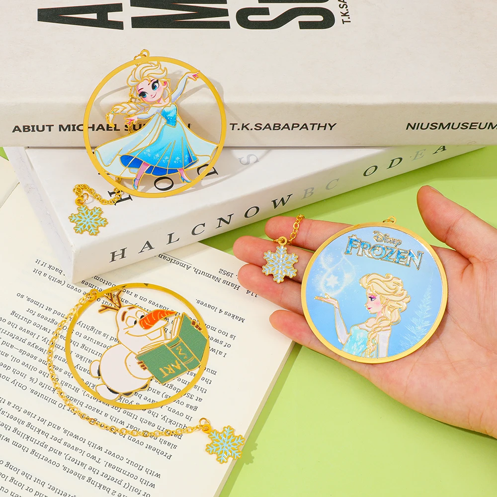 アニメ冷凍金属ブックマークオラフとエルザ本愛好家ブック装飾アクセサリー司書ギフト