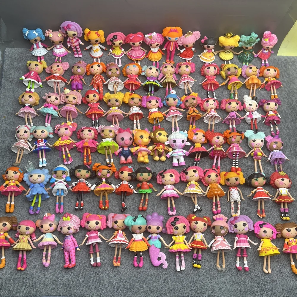 الأصلي 8-10 سنتيمتر يمكن اختيار Lalaloopsy الأخت الصغيرة ودمى الحيوانات الأليفة البلاستيكية الفتيات هدية عيد مجموعة اللعب البلاستيكية