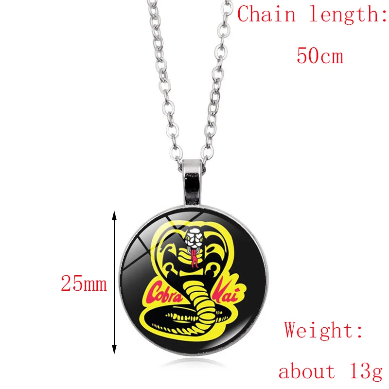 3 Anime Cobra Kai Necklaces Daniel LaRusso Movie Karate Kid Cosplay Prop Necklace Pendant Men and Women Jewelry Gifts