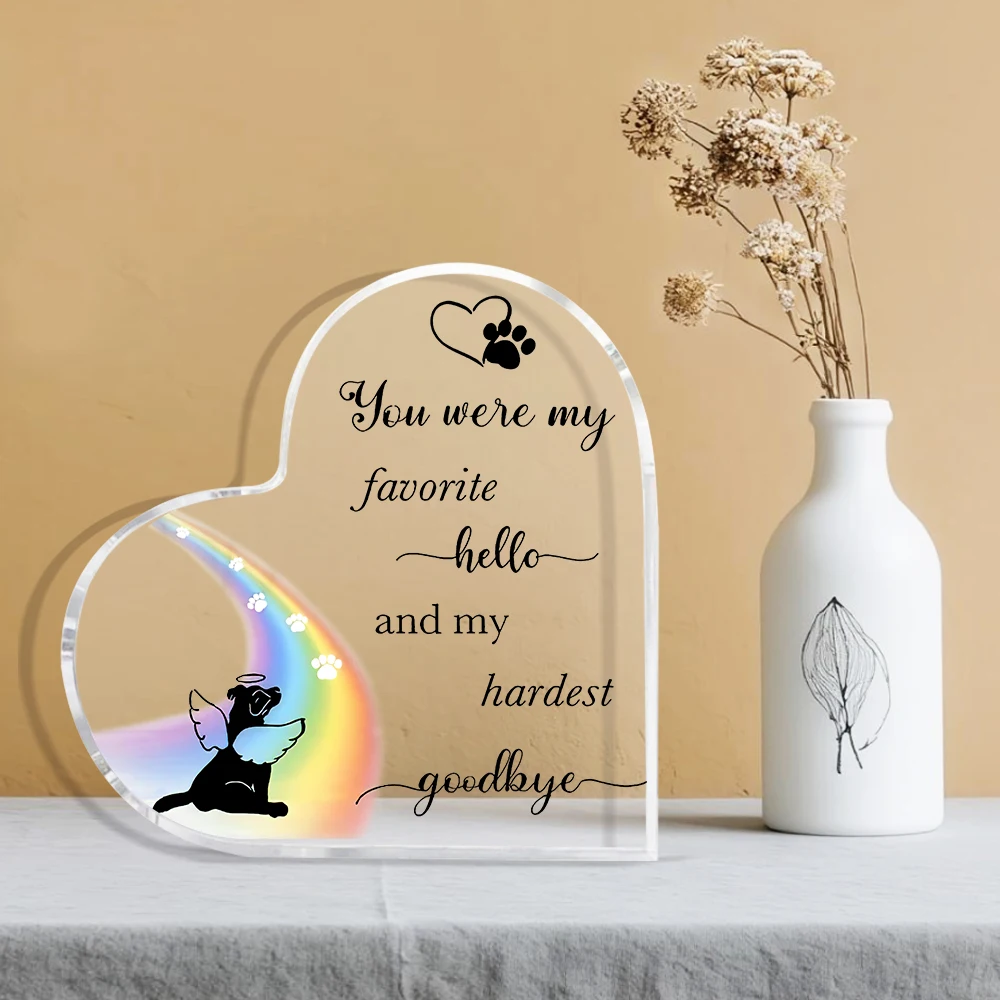 1pc Acrylic Plaque, Dog Loss Gifts, Dog Bereavement Gifts, Dog Remembrance Gift, Memory Gift Of Dog, Passing Away Gifts