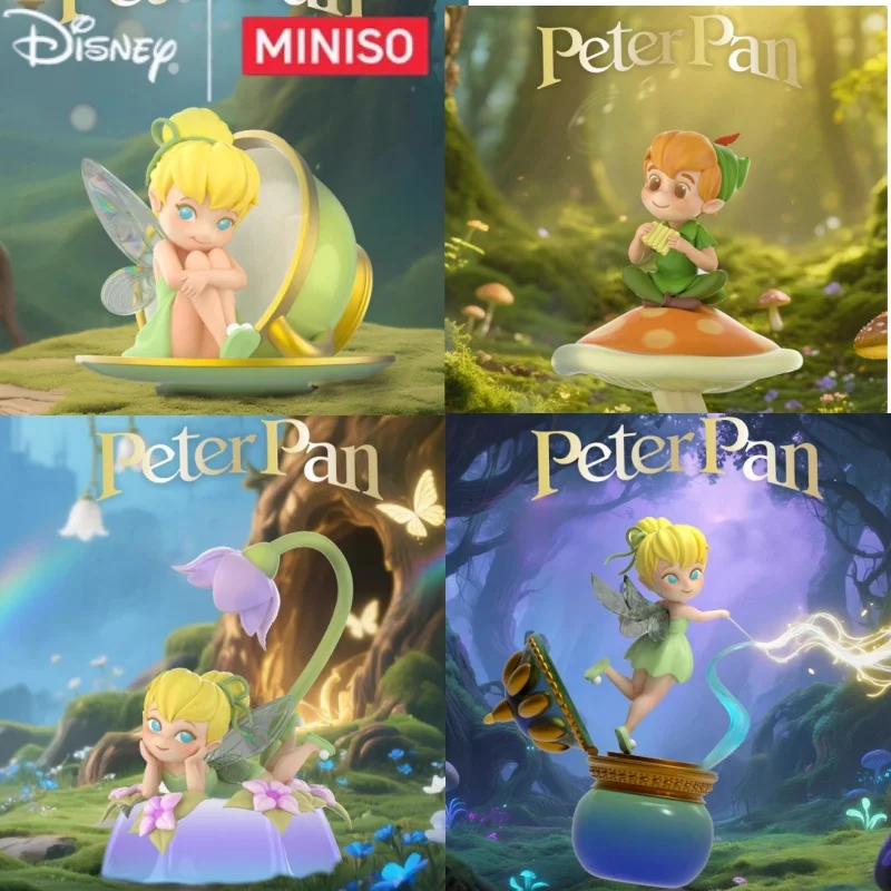 Nueva figura coleccionable de caja ciega del Tesoro perdido de Miniso Peter Pan, modelo de barco pirata de cuento de hadas, regalo para niñas