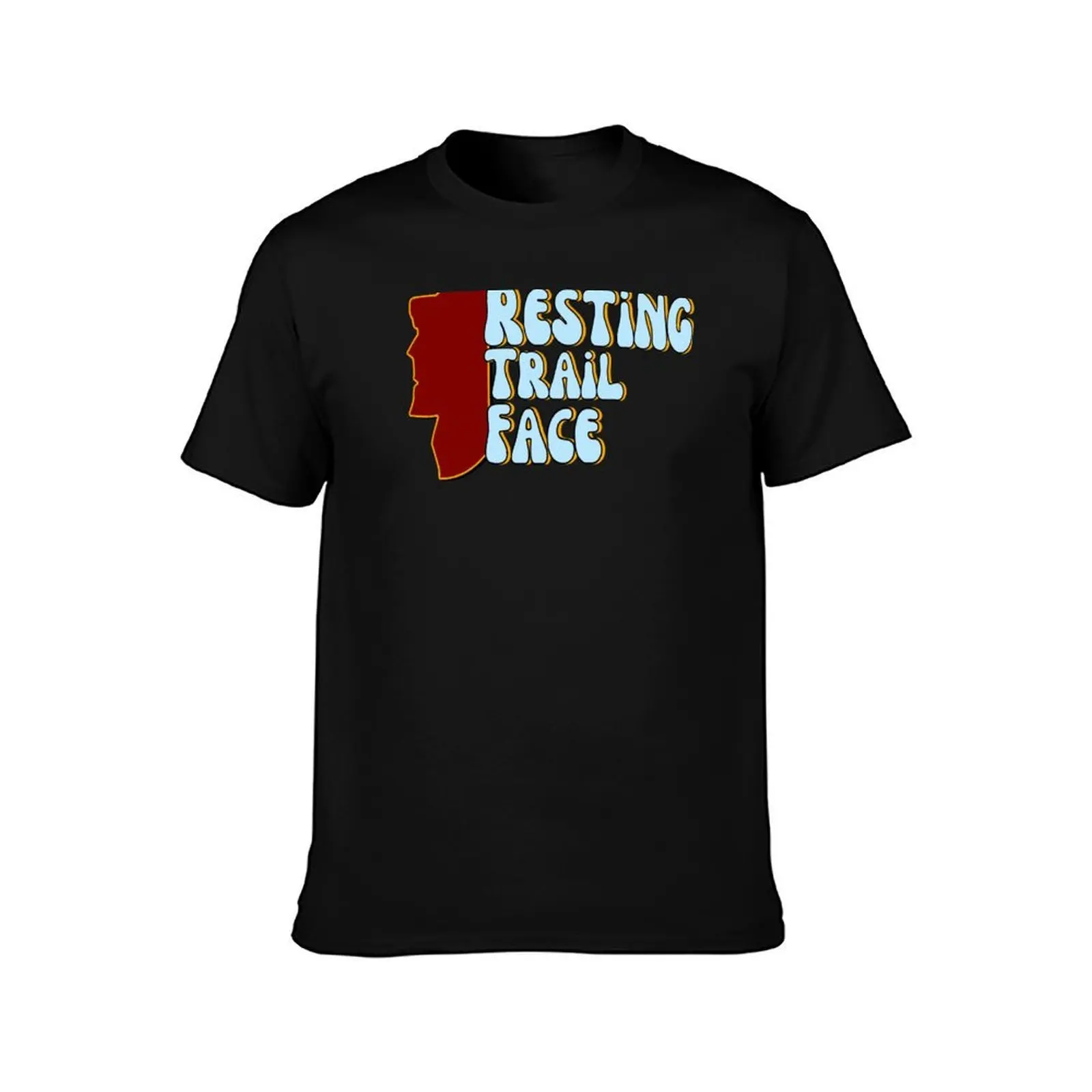 RESTING TRAIL FACE (BULLET BLUE) T-Shirt Sweat Absorbing Sports Tee Shirt T-Shirt