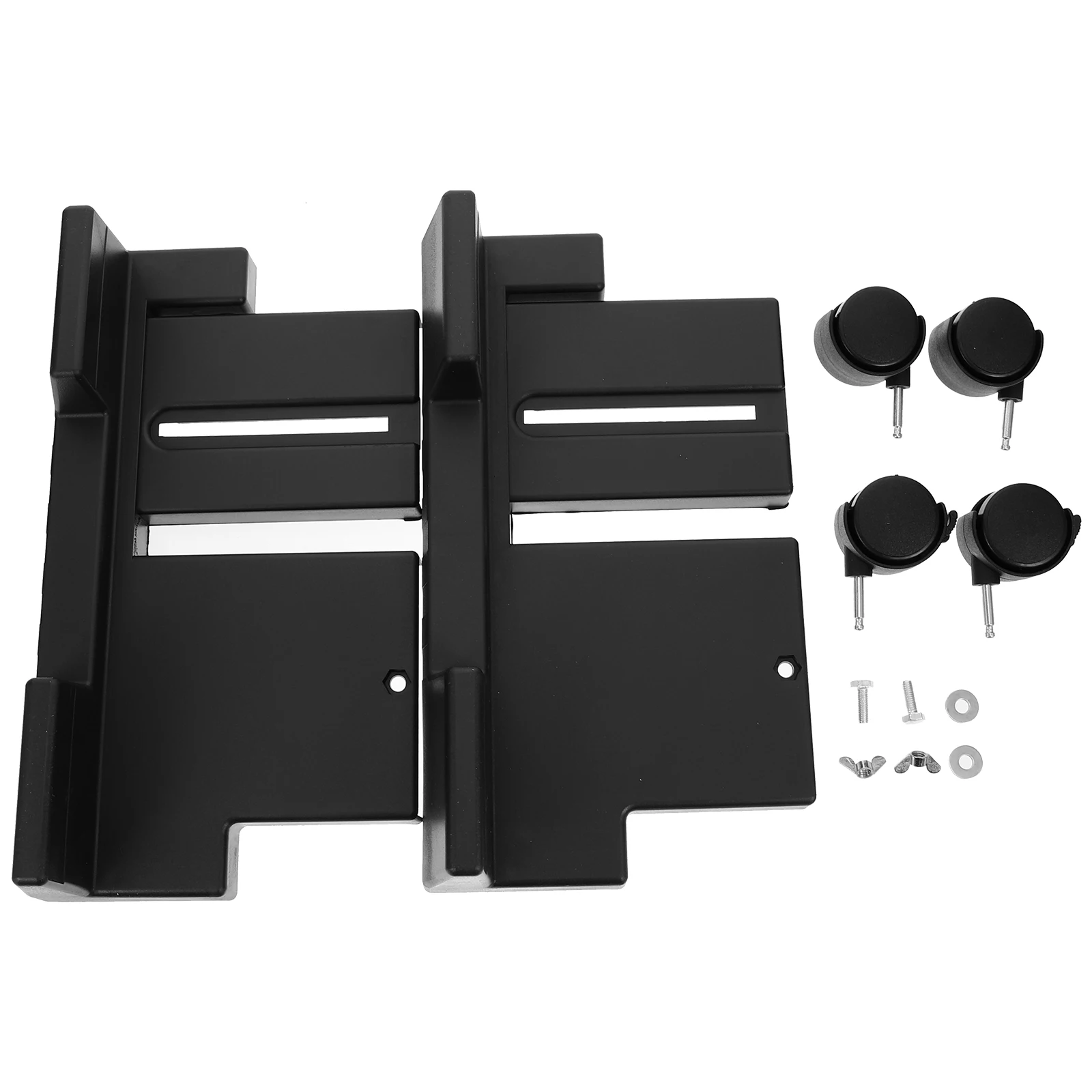 

Mobile Computer Tower Stand, Heat Dissipating Plastic Cpu Holder With Wheels, Rounded Edge Design, Movable Host Rack For