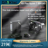 GMKtec K8 PLUS MINI PC R7 8845HS 7840hs Wins 11 Pro DDR5 5600Mhz PCIe4.0 M.2 Nvme SSD WIFI 6E BT 5.2 4K@60HZ Dual 2.5G LAN AI