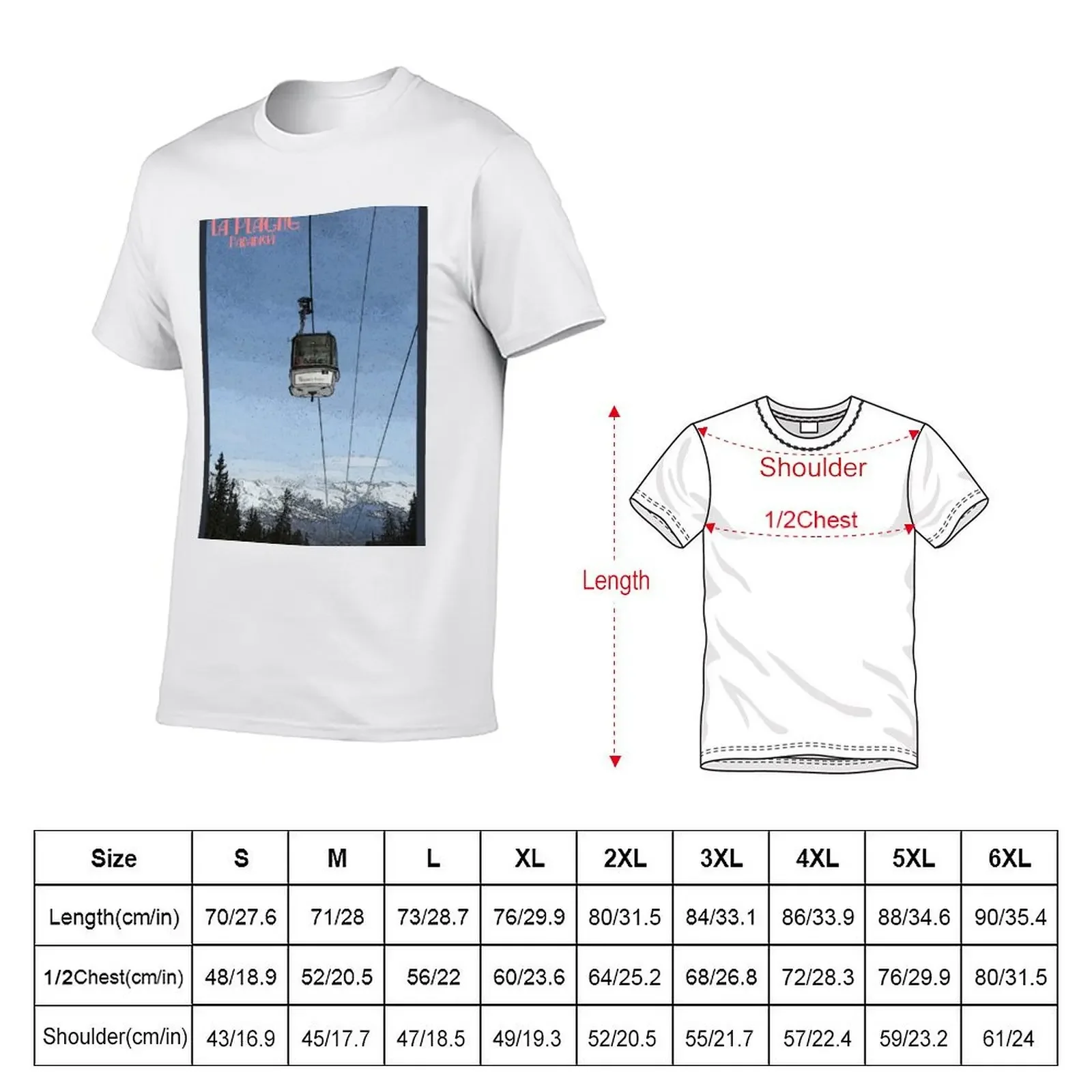 La Plagne Ski Lift T-Shirt plus size clothes boys whites fitted t shirts for men