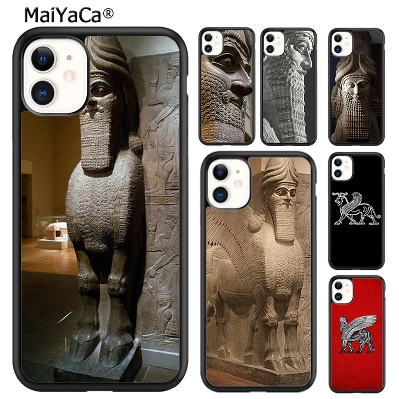 MaiYaCa Lamassu Assyrian Winged Lion Phone Case For iPhone 16 15 SE2020 6 7 8 plus 11 12 mini 13 14 pro max shell  coque