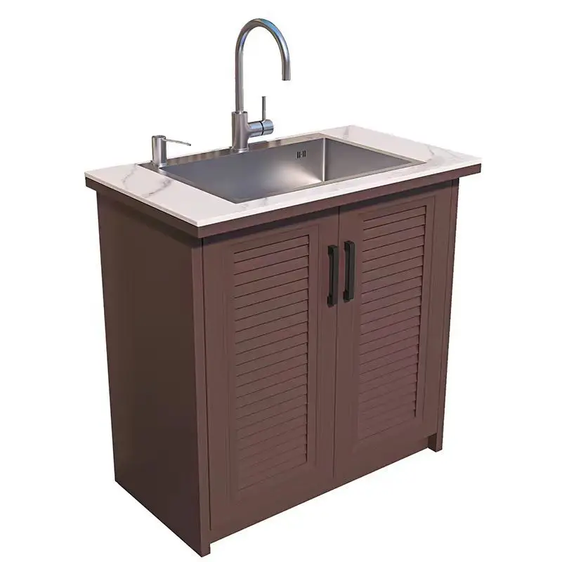 حديقة الأدوات المنزلية خزانة لائحة المتكاملة بالوعة أداة خارجية خزانة مشغل الفناء أدوات التعبئة والتغليف Lemari Alat XYGJG