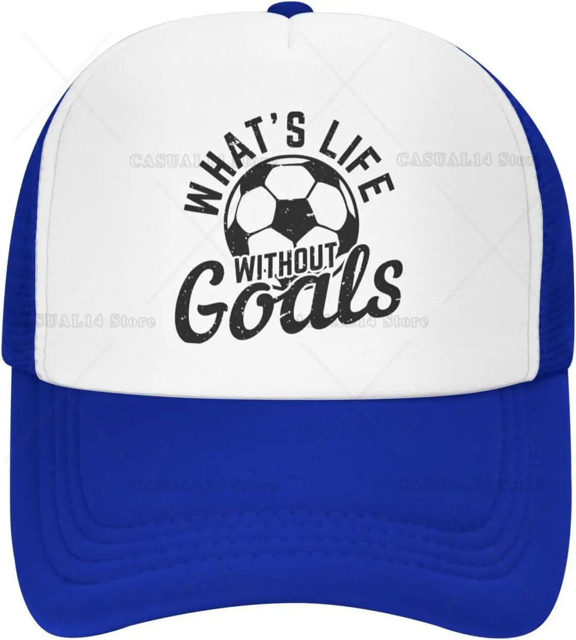 Funny Soccer Gift Vintage Trucker Hat Mens Baseball Caps What's Life Without Goals Unisex Hats