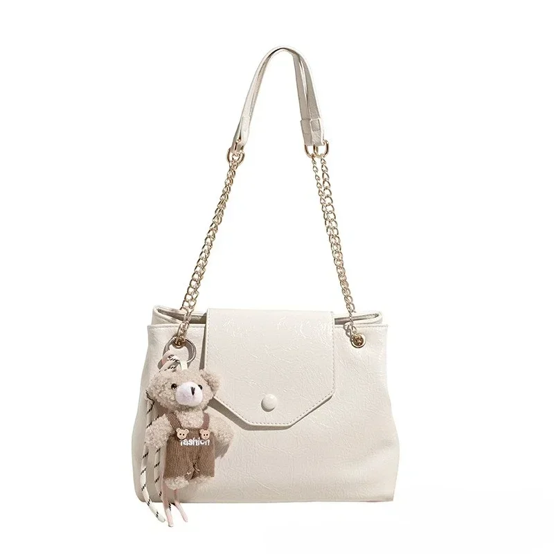 2025 New! Premium Large Capacity Tote Bag, Chain Strap, Shoulder/Crossbody, Versatile for Work & Daily