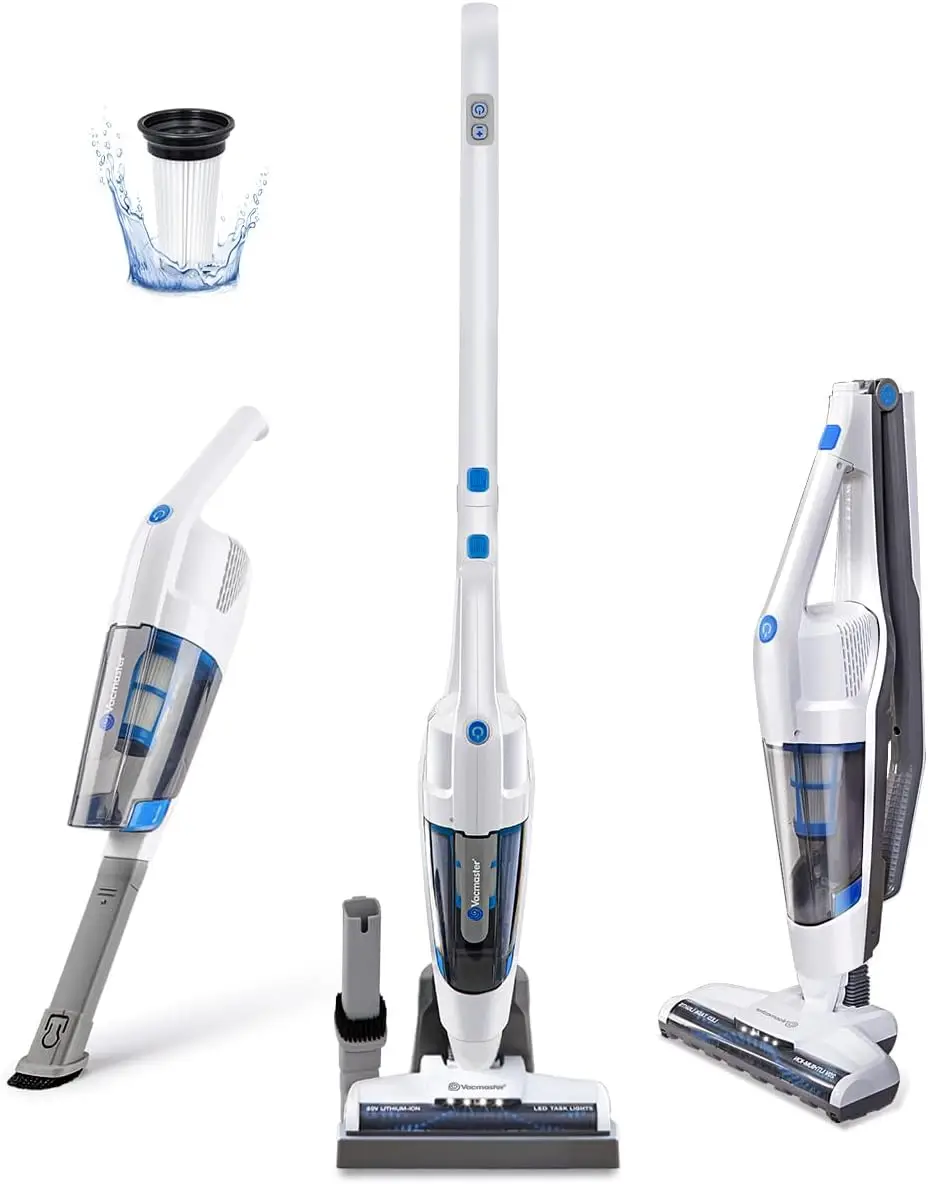 

VSD1801 Cordless Handheld & Stick Vacuum Cleaner 2 in 1, Rechargeable Li-ion Battery Powerful Lightweight for Hardwood