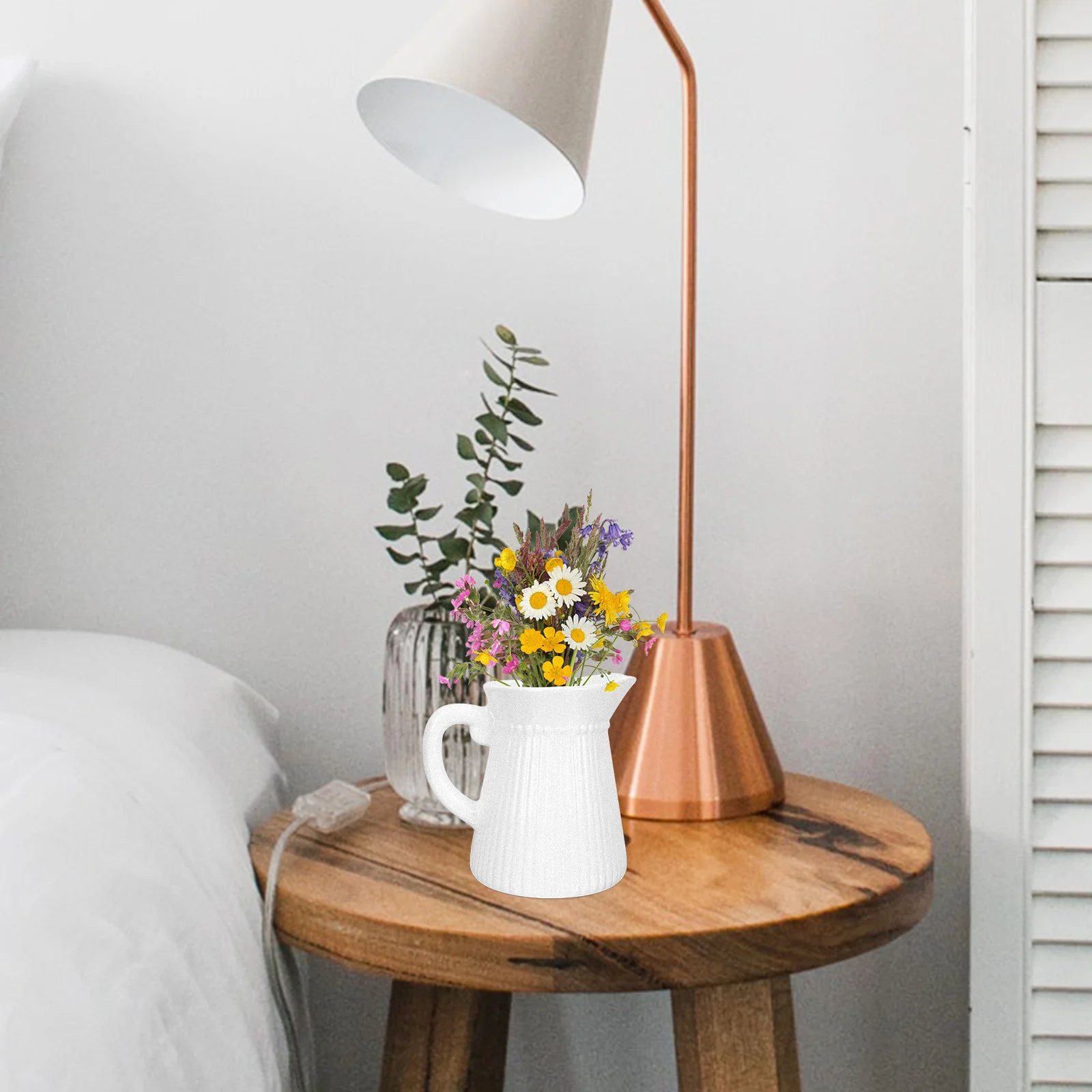 

Kettle Design Vase Ceramic Craft Vase Desktop Flower Arrangement Holder Chic Ornament Hydroponic Plants Suitable