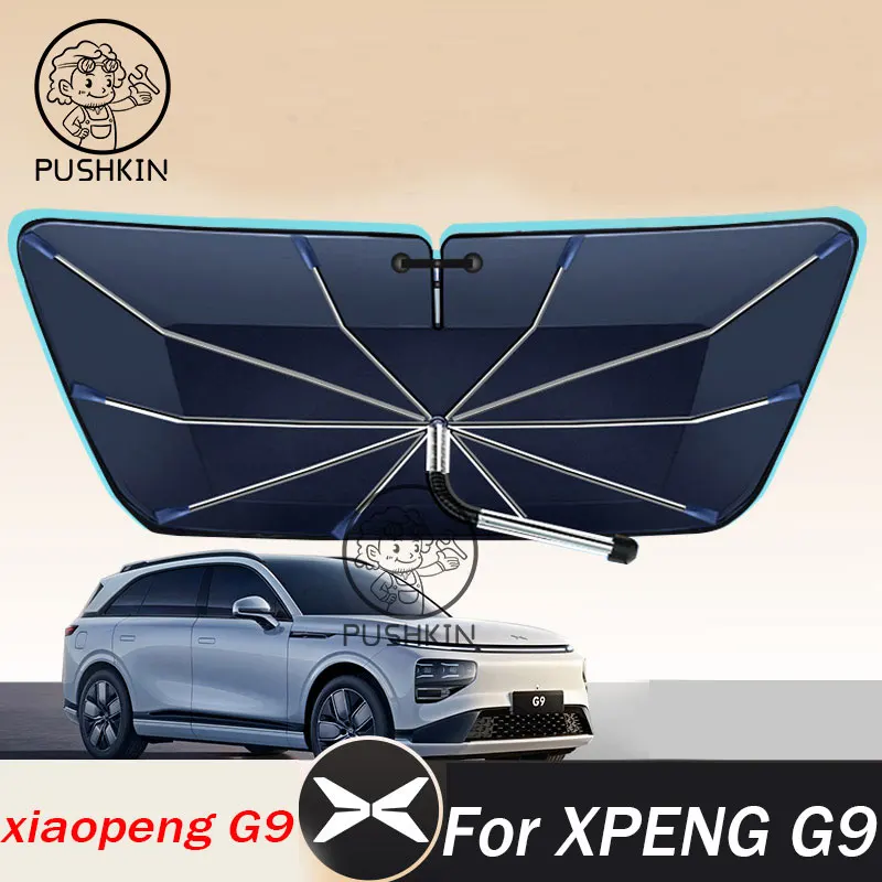 

For XPENG G9 xiaopeng G9 2023 2024 2025 Car Windshield Sunshade Foldable Umbrella amry Front Heat Insulation Accessories