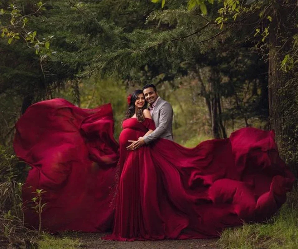 Sukienka ciążowa bez ramion dla sesja zdjęciowa seksowna suknia długich kobiet w ciąży rekwizyty fotograficzne do pryszniców dla dzieci