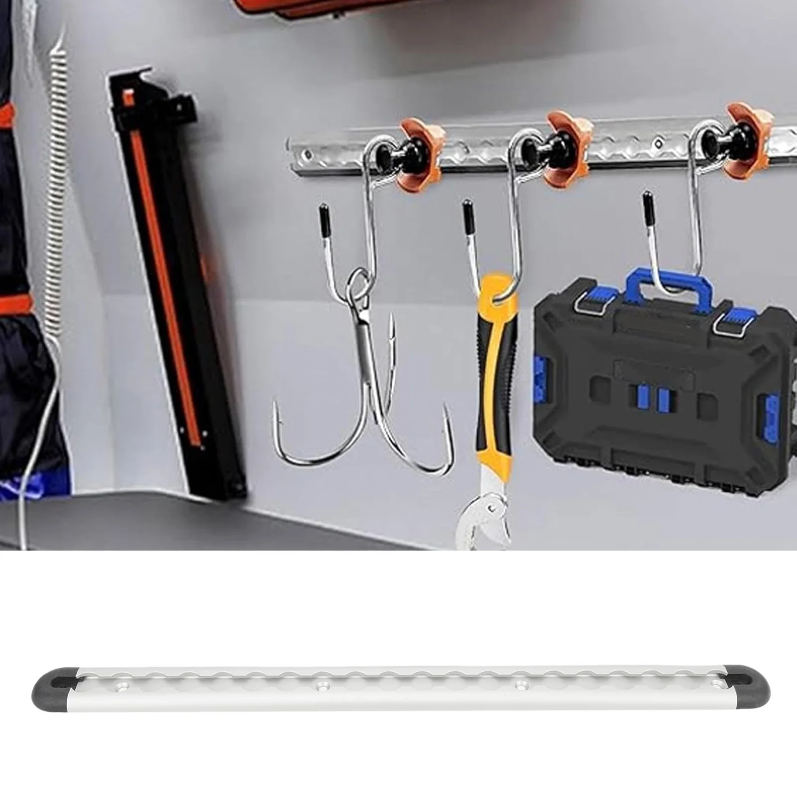 L Track Trailer Tie Down Rail Anti Crack High Strength Silver Secure Fastening L Track Tie Down System with 2 End Caps for ATVs
