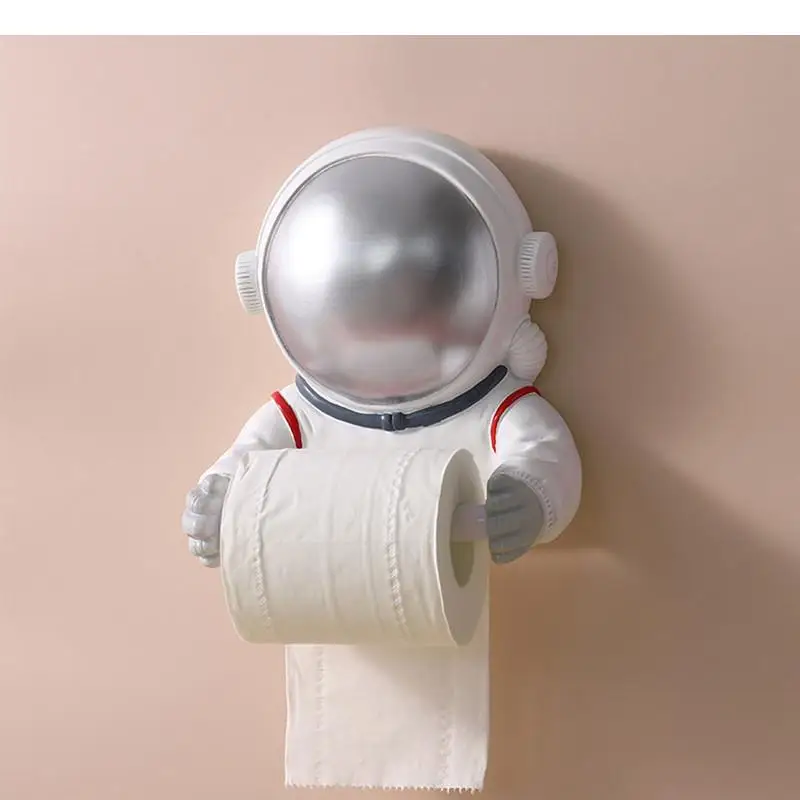 Imagem -03 - Suporte de Toalha de Papel de Astronauta Criativo Rolo de Resina de Parede Caixas de Tecido de Toalete Decoração de Parede