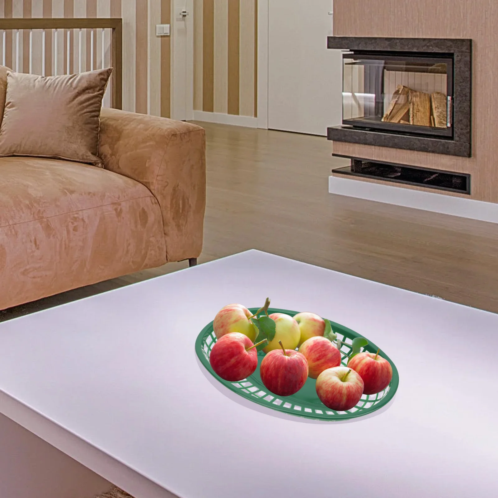 

12pcs Fast Food Basket Boat Shape Plastic Snack Container Kitchen Home Office Storage French Fries Fruit Fried Chicken Baskets