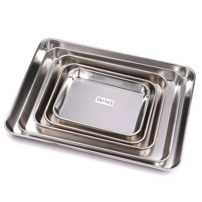 Bandeja multifuncional médica desechable de acero inoxidable.