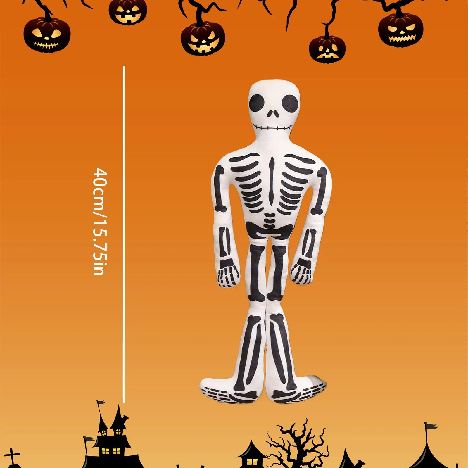 Halloween Gefülltes Skelett Huggable Cuddly Skull Kissen Festliche Home Party Dekorationen Schädel Kissen Für Couch Sofa Bett Wohnzimmer