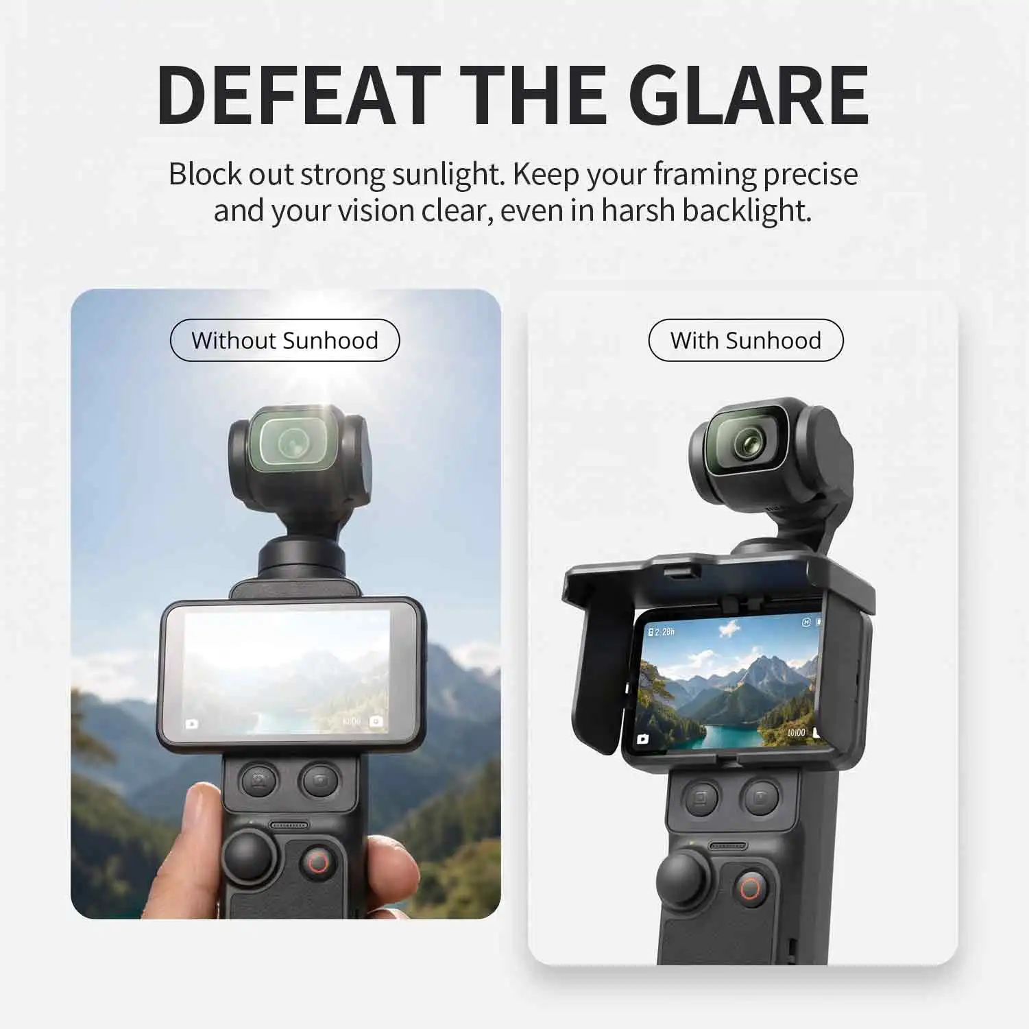 For DJI OSMO Pocket 4 3 Screen Sun Hood Lens Hood Cover Foldable Gimbal Screen Protective Sunshade for DJI Pocket 4P Accessories