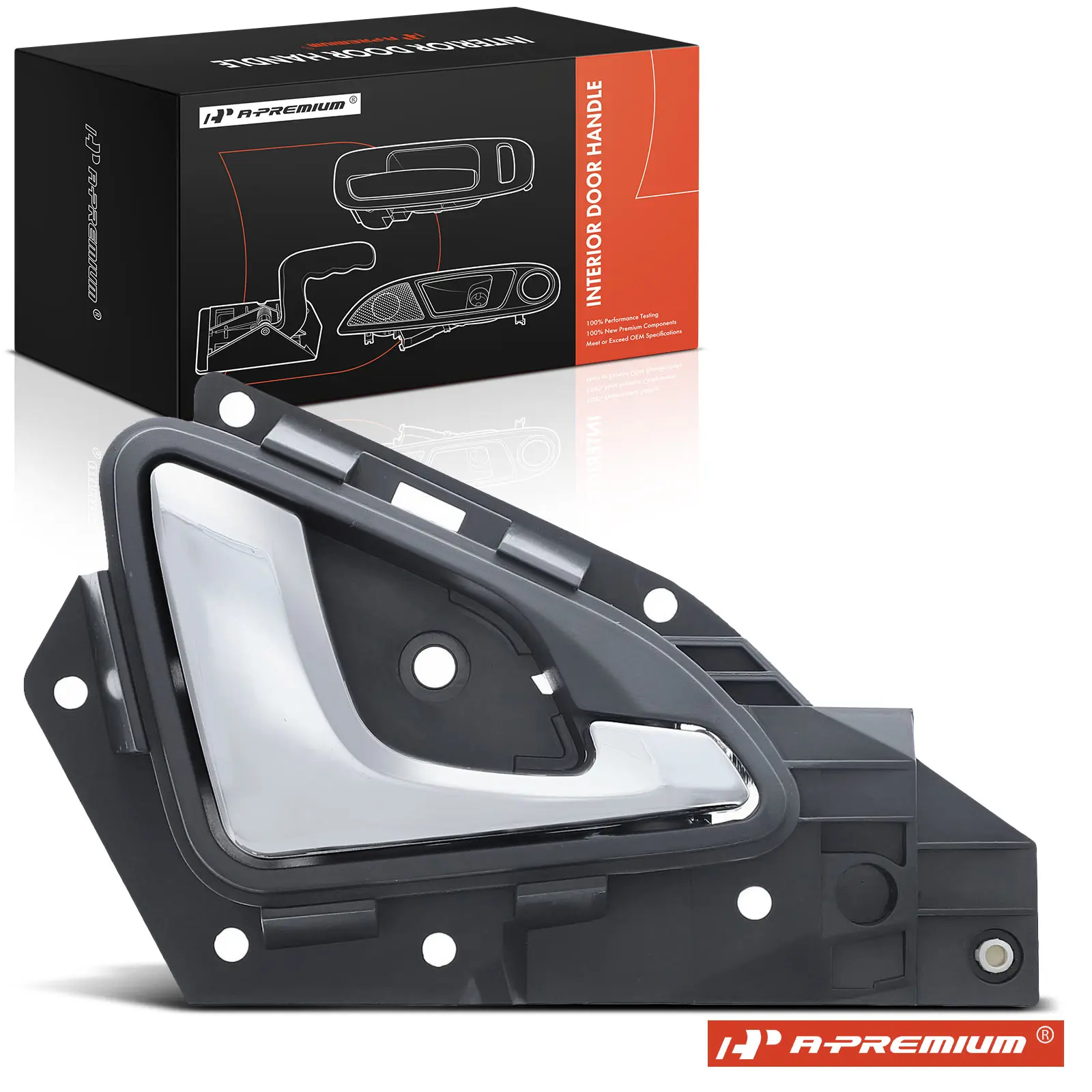A-Premium Front Passenger Side Chrome+Gray Interior Door Handle for Honda Odyssey 2005-2010