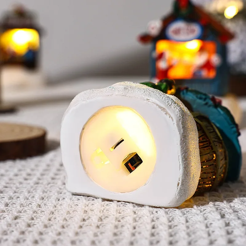 Nuova decorazione natalizia Led Micro-paesaggio Resina Casa Decorazione desktop Regalo festivo