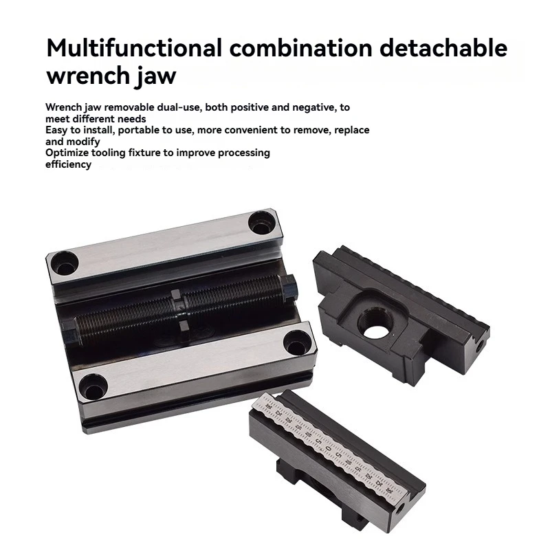 CNC Self-Centering Tiger Vise, Precision Concentric Flat Mouth Clamping Fixture For Machining Center & Bench Drill