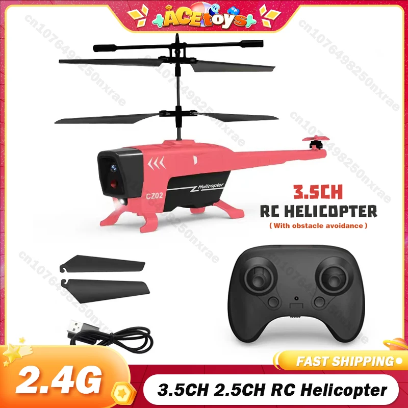 3.5CH 2.5CH RC Helicopter with Light Obstacle Avoidance Remote Control Helicopter Plane Aircraft Flying Kids Toys for Boys Gifts