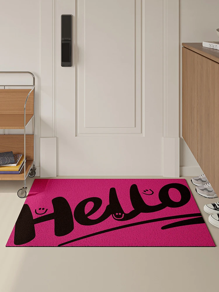 

Creative Silk Ring Entrance Door Mat Is Dirt-resistant, Dirt-free, and Can Be Cut. Hello Care-free Carpet Fade Resistant