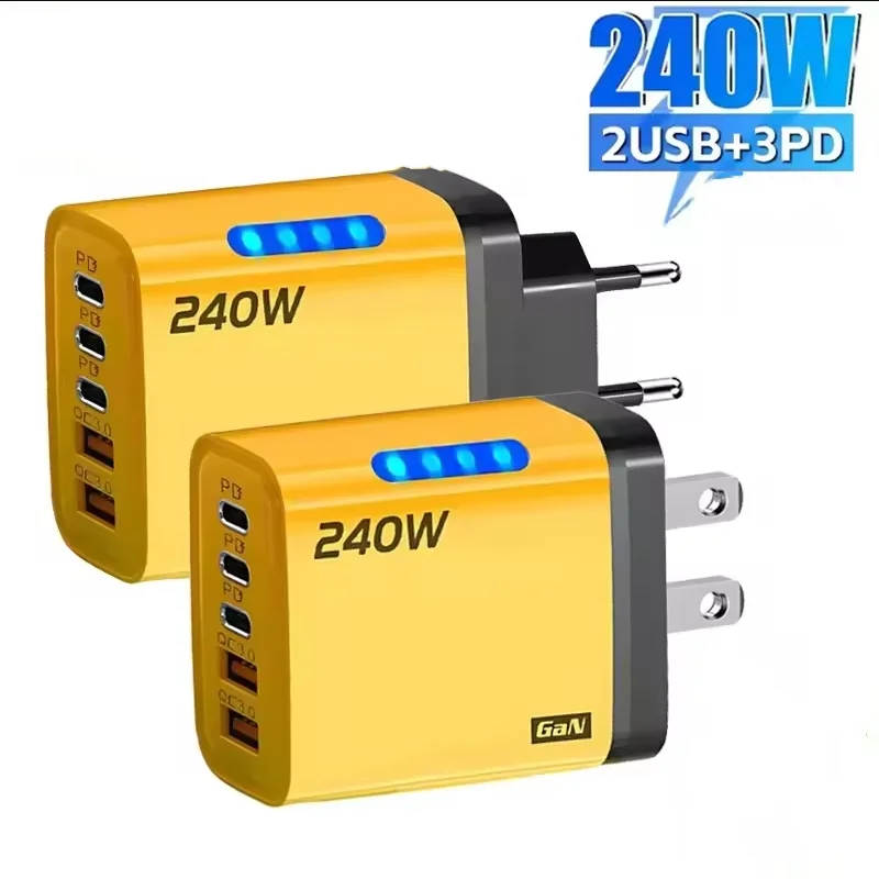 

Зарядное устройство USB 240W для телефонов, зарядная станция с разъемом Type-C, быстрая зарядка PD, для iPhone, Xiaomi, Samsung, домашнее и офисное зарядное устройство, умное зарядное устройство