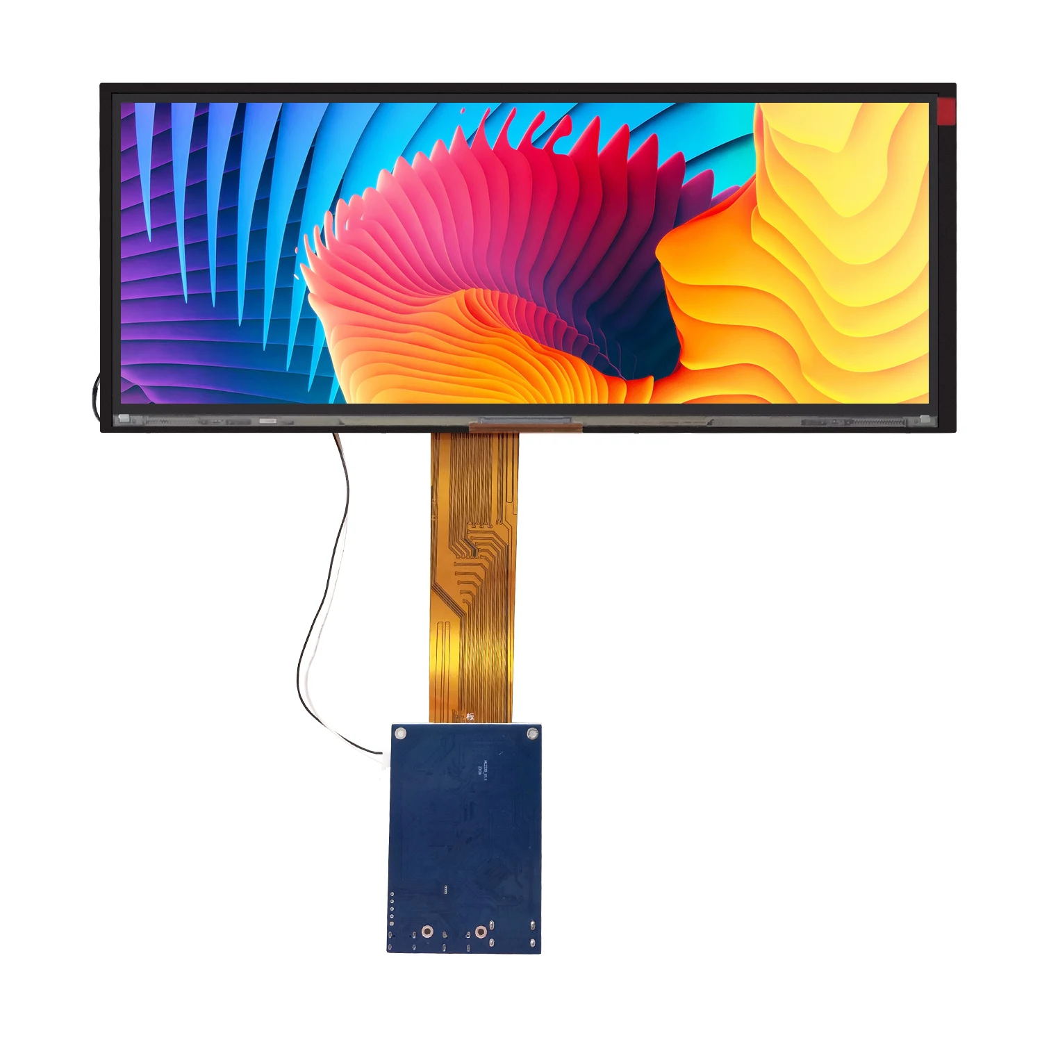 12.3 Inch Bar Display TFT LCD Panel Screen 1920x720 RGB LVDS Interface With HDMI Driver Board High Brightness