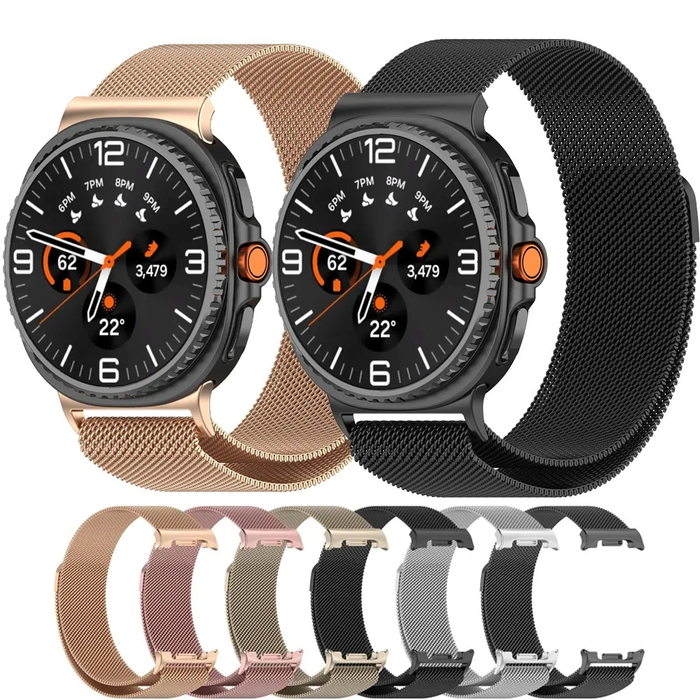 Milanaise magnetisches Metallarmband für Samsung Galaxy Watch 8 44 mm 40 mm Classic 46 mm Edelstahl für Galaxy Watch Ultra 8-7 47 mm