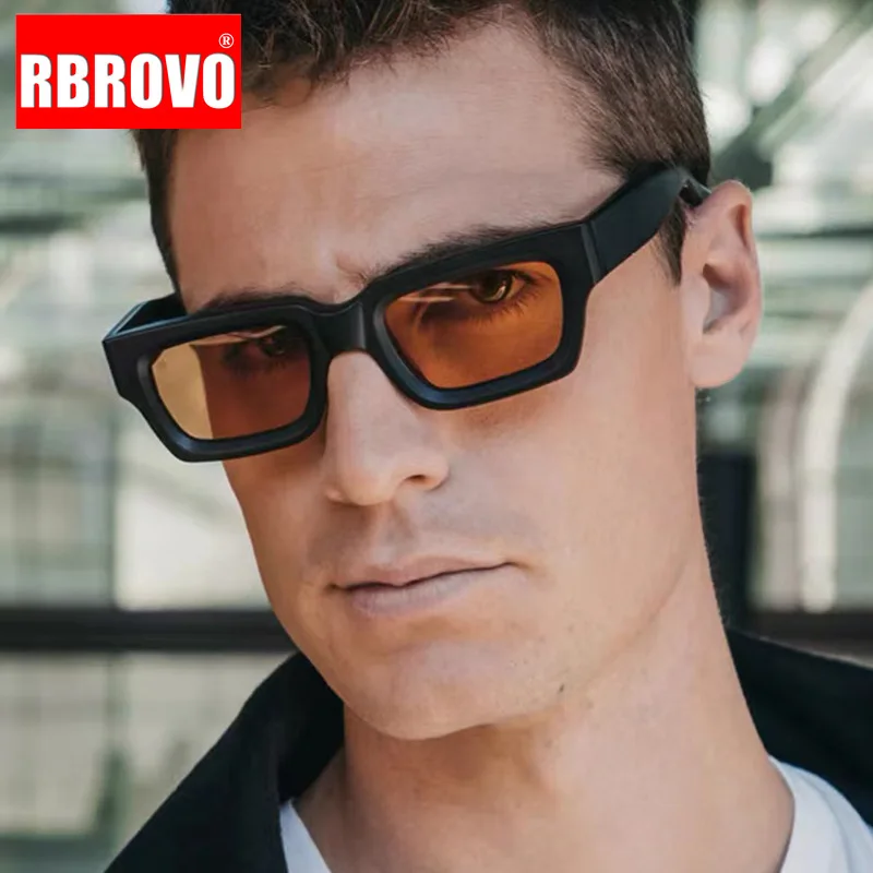 RBROVO Square Vintage Sunglasses Men Personality Small Frame Glasses Men/Women Brand Simple 2023 Eyewear Men Gafas De Sol Mujer