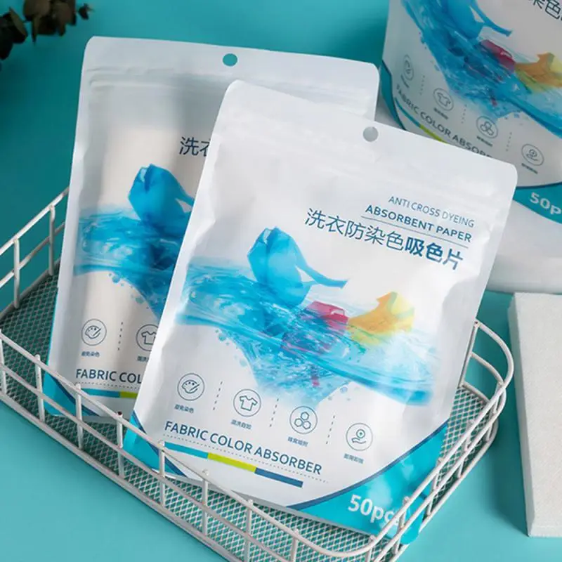 

Laundry Detergent Tablet Sheet Washing Wipe Washing Machine Tide Color Catcher Grabber Sheet Bubble Cloth Anti Dyed Home