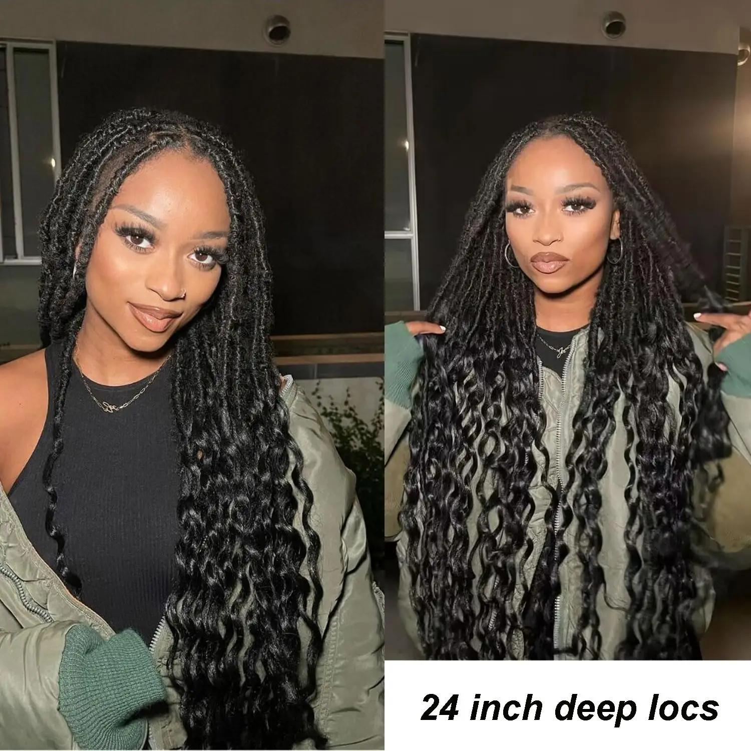 عميق فو لوكس الكروشيه الشعر 1-8 حزم 14/24 بوصة لينة Locs الكروشيه الشعر قبل يحلق موجة عميقة الكروشيه الشعر الاصطناعية