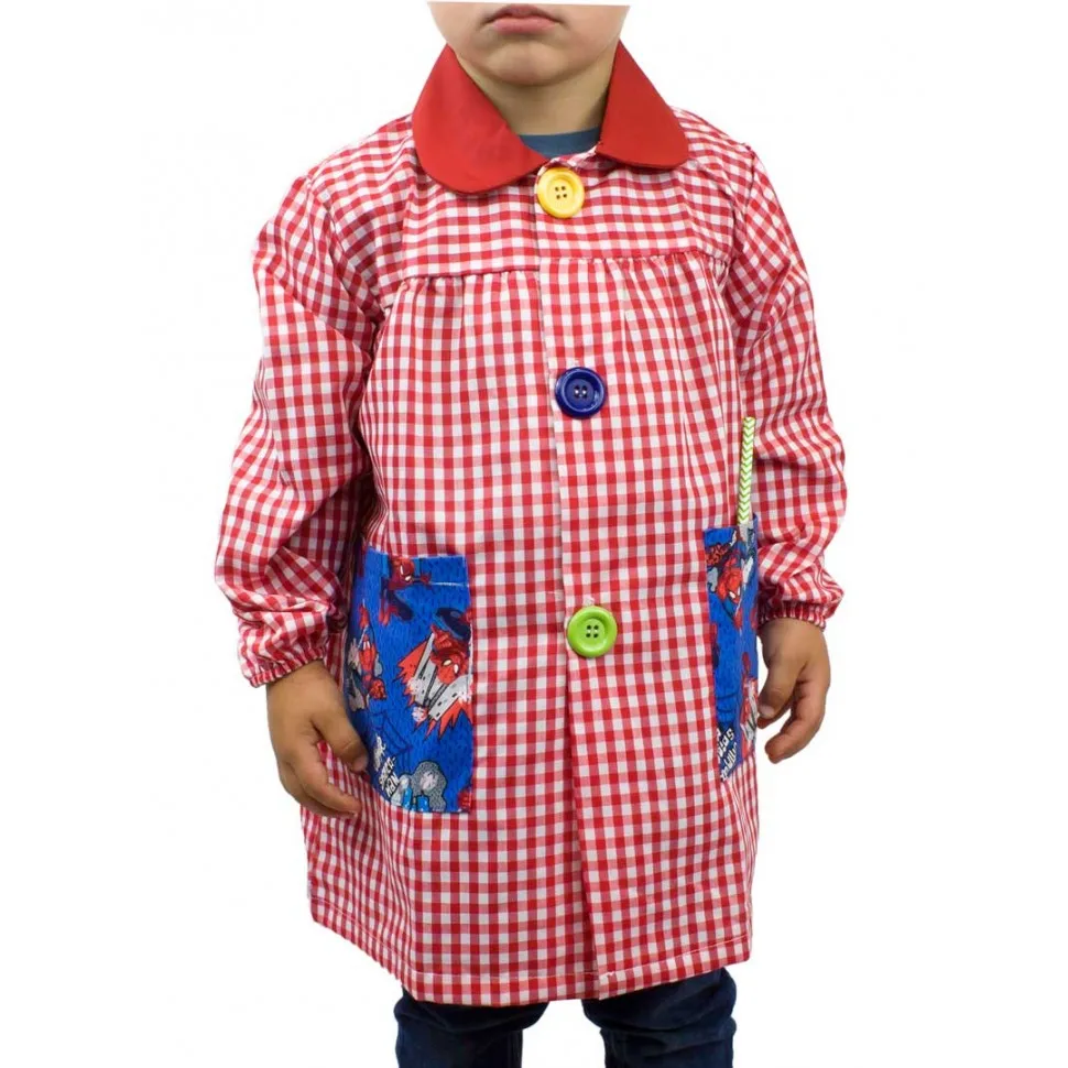 Babi nursery with Spiderman fabric pockets. Robe schoolboy KLOTTZ