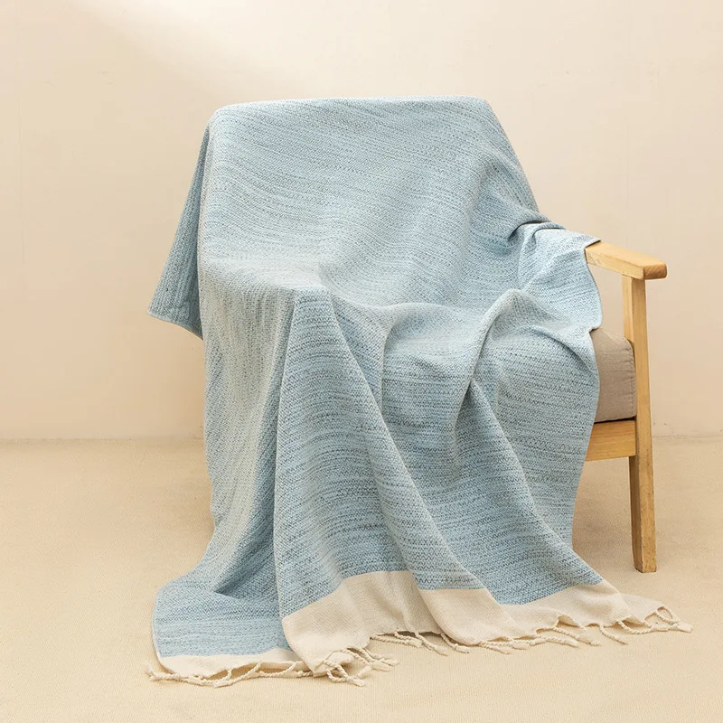 1Pc Sofa Blankets, Throw Blankets & Nap Blankets, 100% Cotton, Enlarged and Thickened, Super Soft - 125x180CM