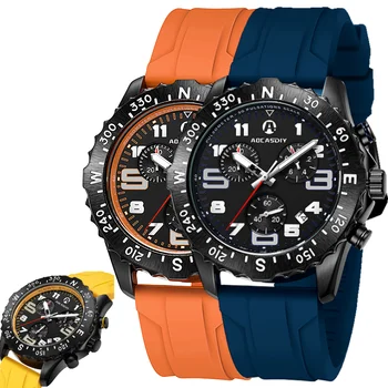 New top brand AAA leisure sports fashion men&#x27;s business waterproof wristwatch silicone personality classic watches for men