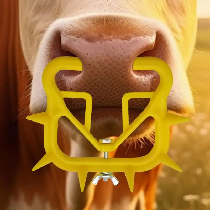 Calf Weaning Nose Ring 10 Pieces Anti Sucking Livestock Nose Ring Large Livestock Farming Tools Calf Cow Cattle Nose Ring For