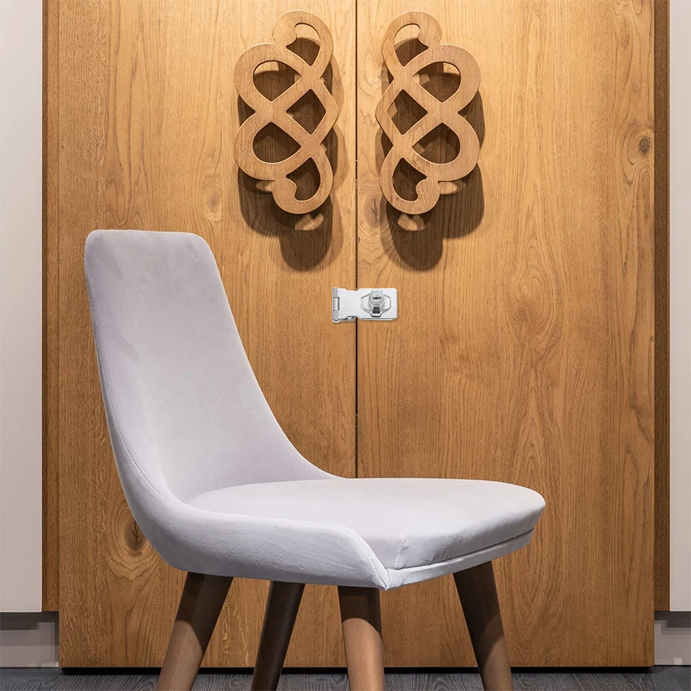 

Cabinet Door Lock 25 Inch Stainless Steel Keyed Hasp Locks for Furniture Cabinet Showcase Latch Padlock Hardware